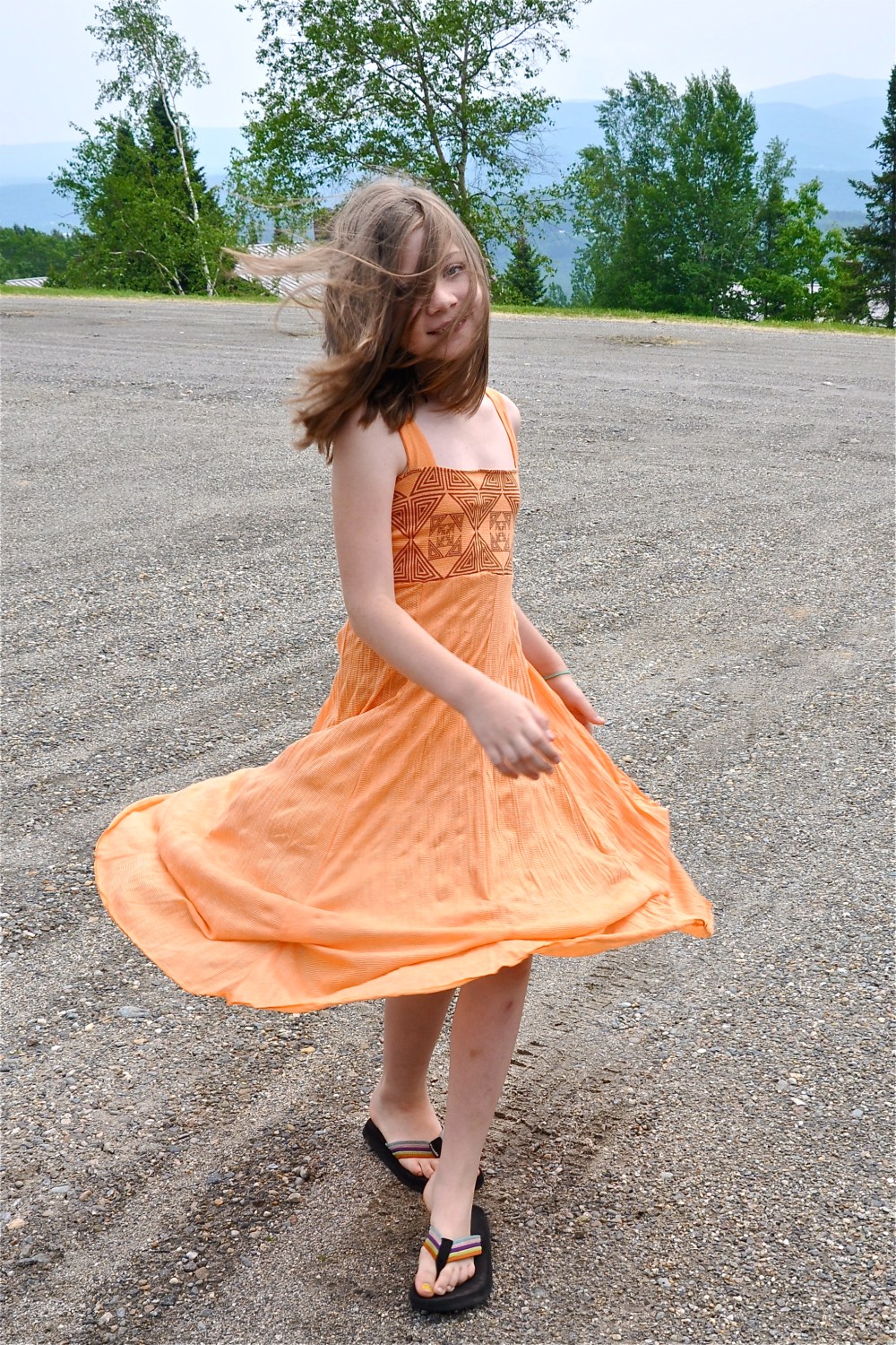 When life gives you a new peach dress, dance