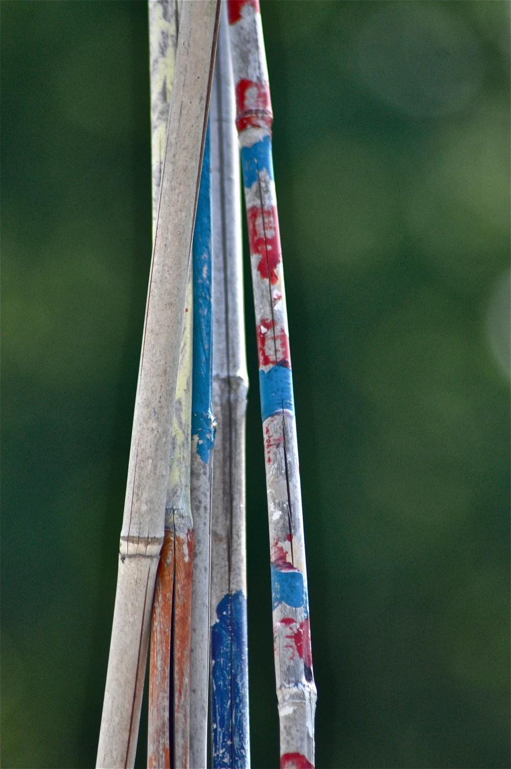 Bambo painted by the kids of Crestline Village to hold up whatever needed to be held