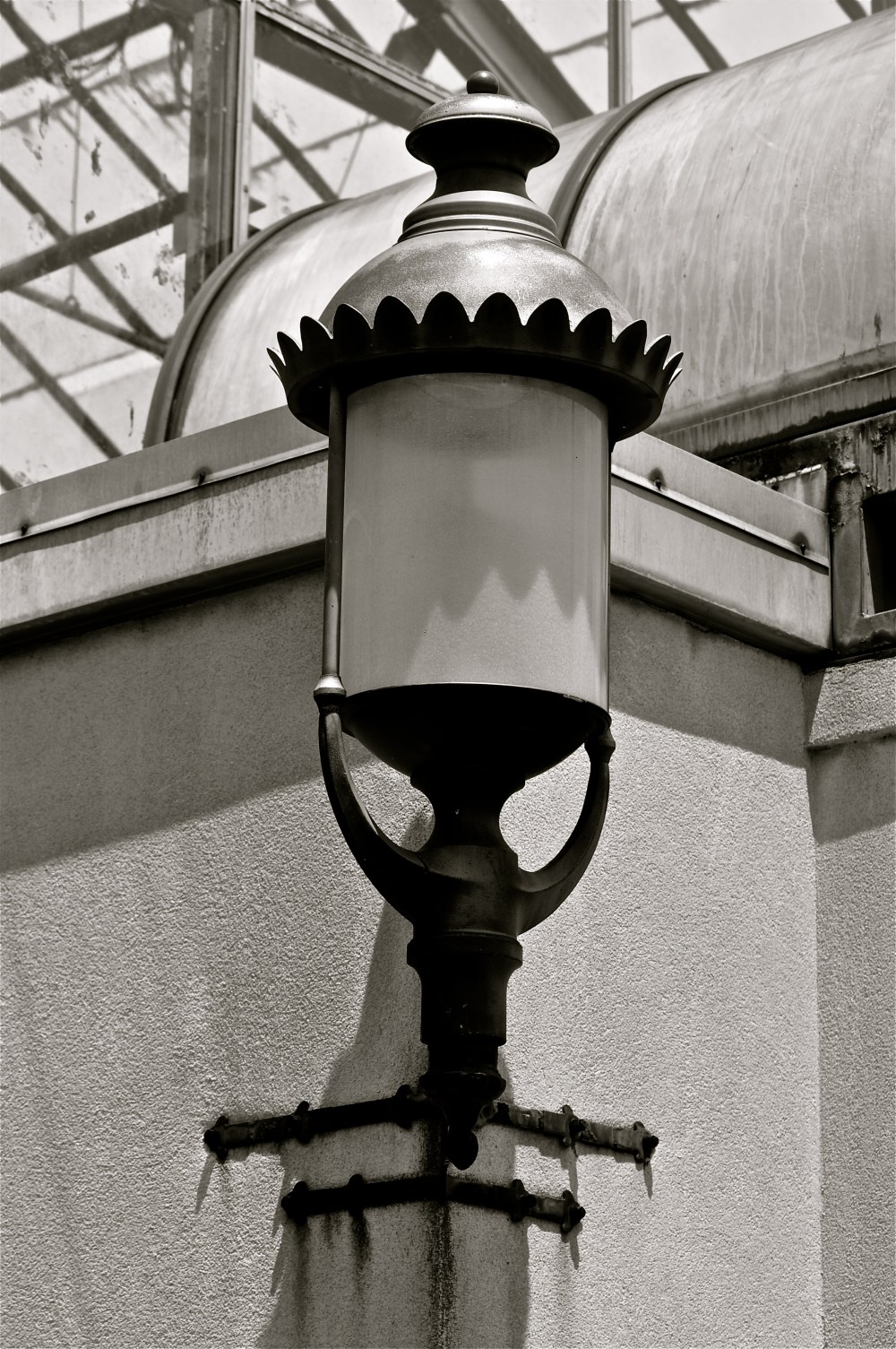 The Green House light, the roses were roped off, the green house closed