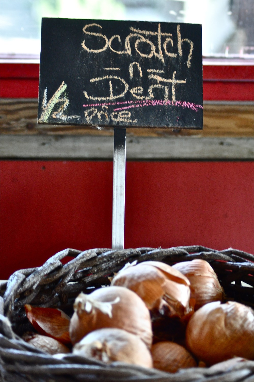 Scratch & dent, half off price, mostly rotten.  Very funny.