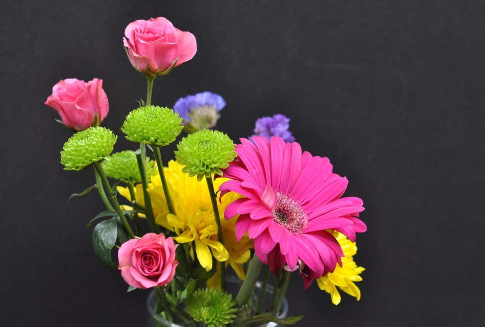 He bought me 2 bunches, I split them up to spread HAPPY all over the house 
