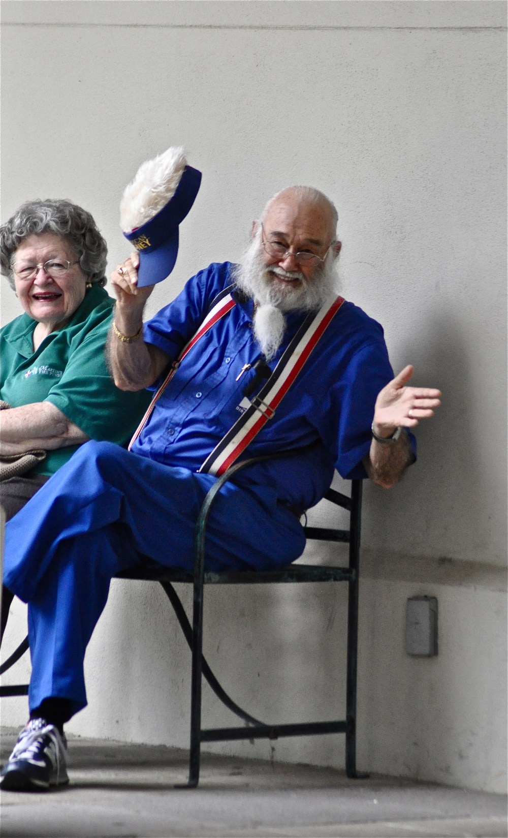 This Gentlemen was at the gardens, he removed his...hair