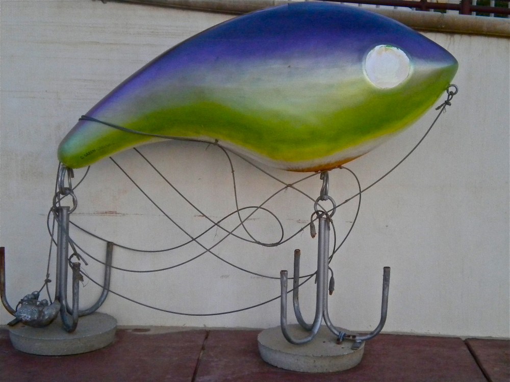 This is the lure that caught Moby Dick, it sits beside the Alabama River