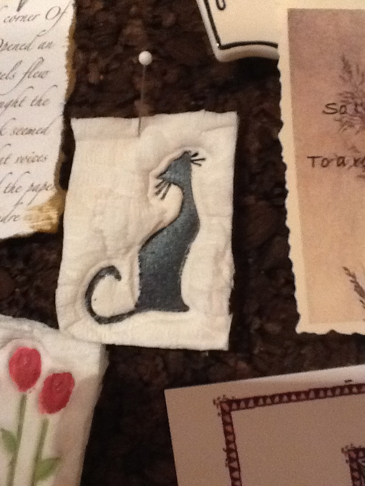 Before you gasp in horror, it's clean toilet paper...art