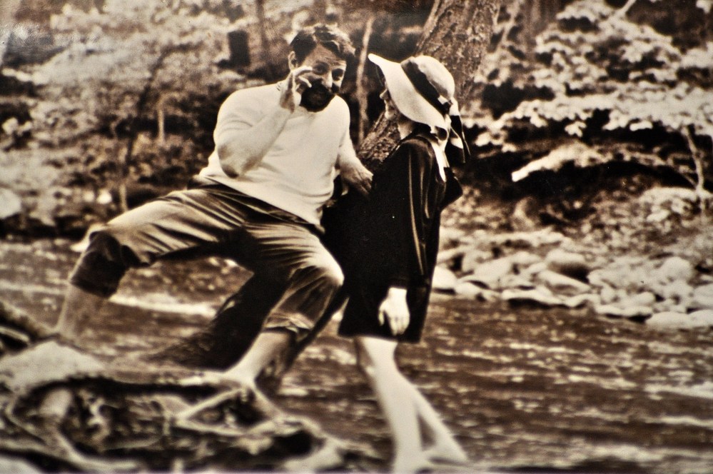 This is my grandfather, Poppy & my mother 