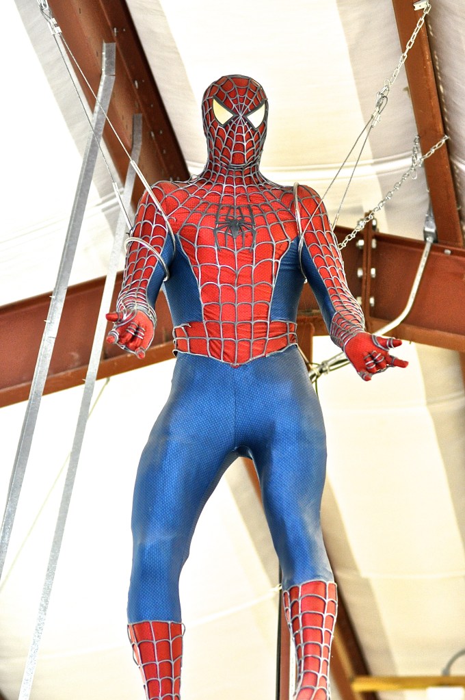 life sized spiderman-reason for cobwebbed stuff