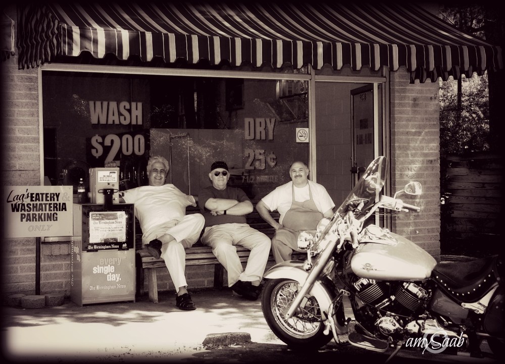 hanging out at the laundry mat