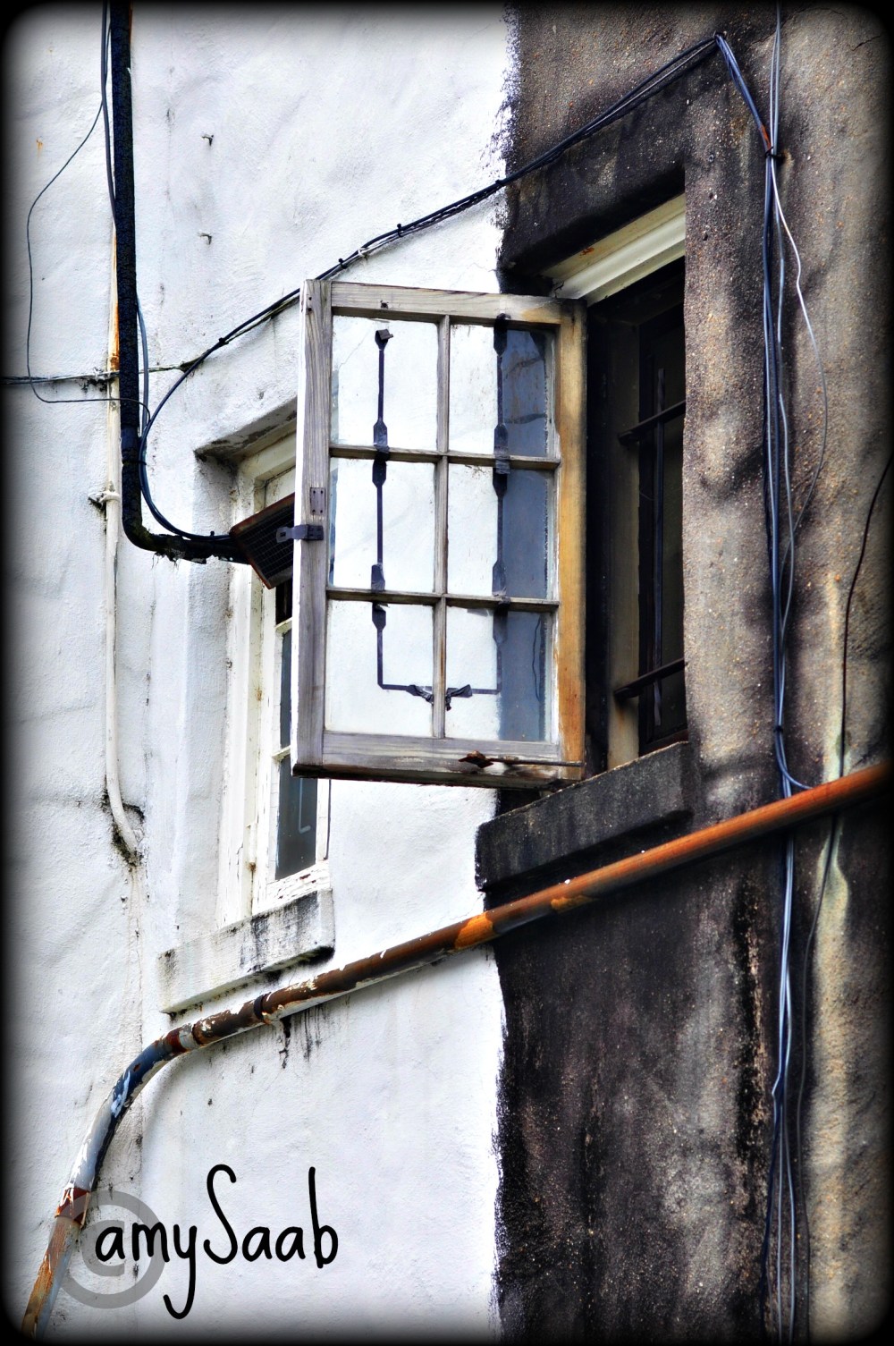 Black and white with a wee bit of rust