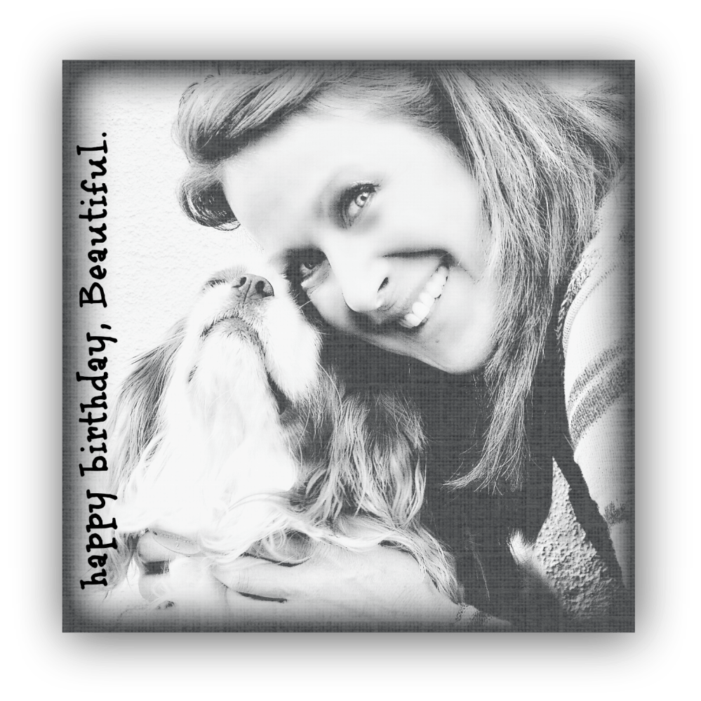 My friend's picture for her birthday card