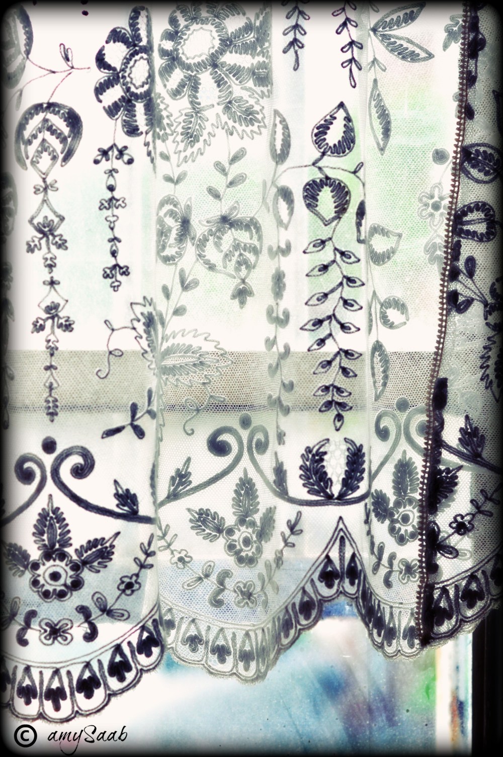 Lace in the window