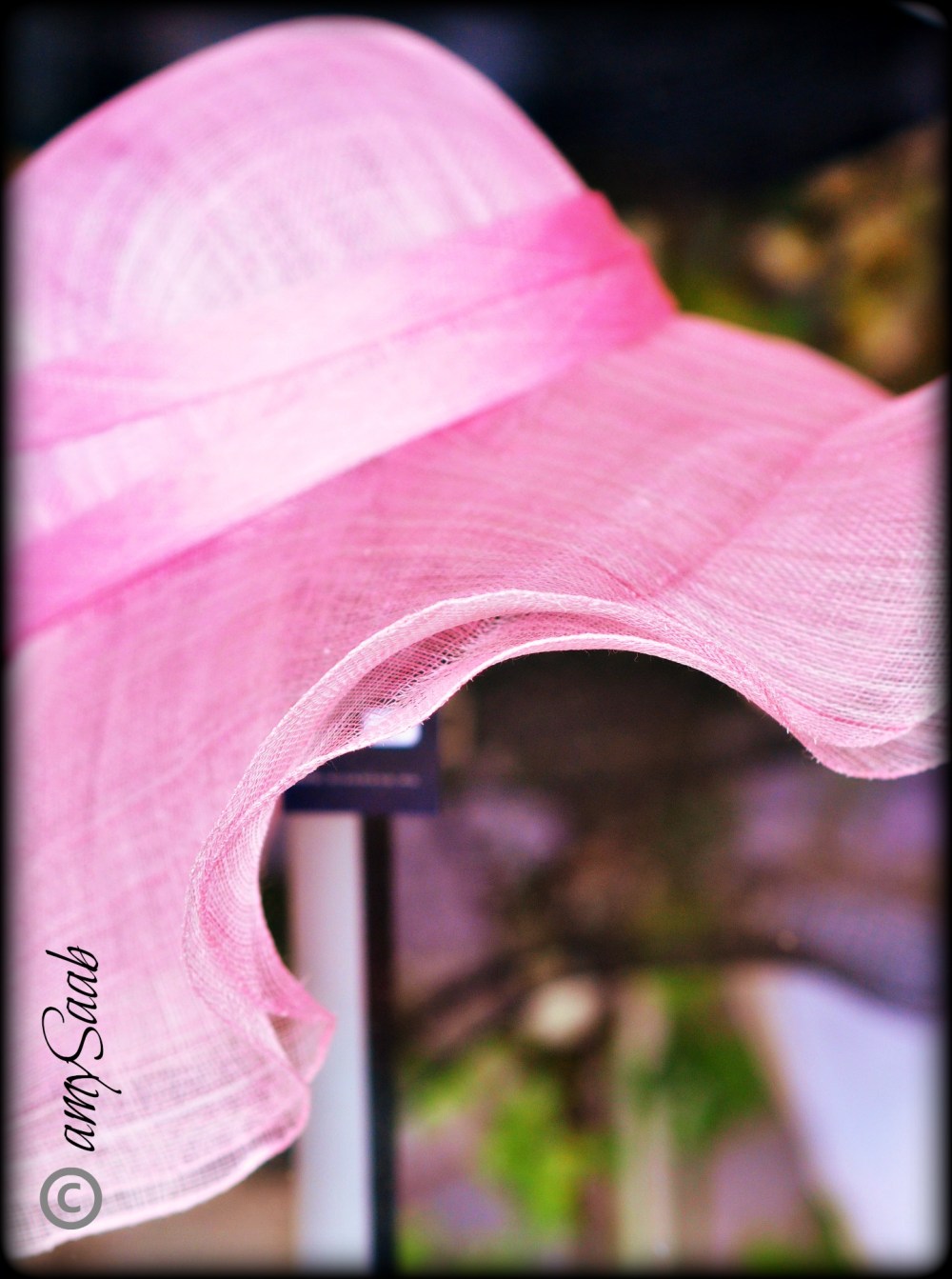 a hat made of cotton candy