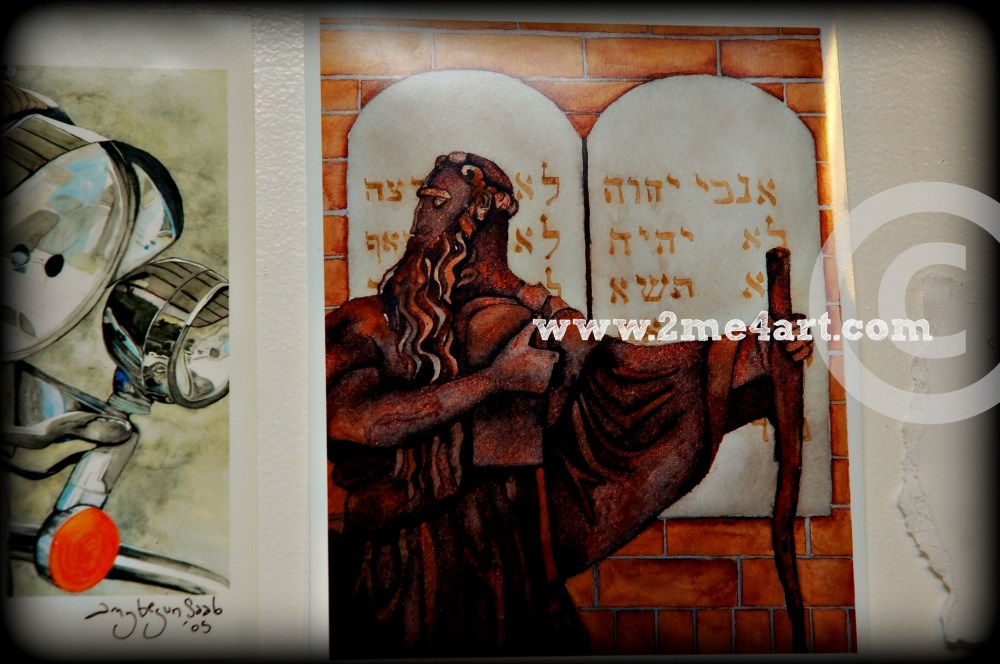 Moses print published in a prayerbook