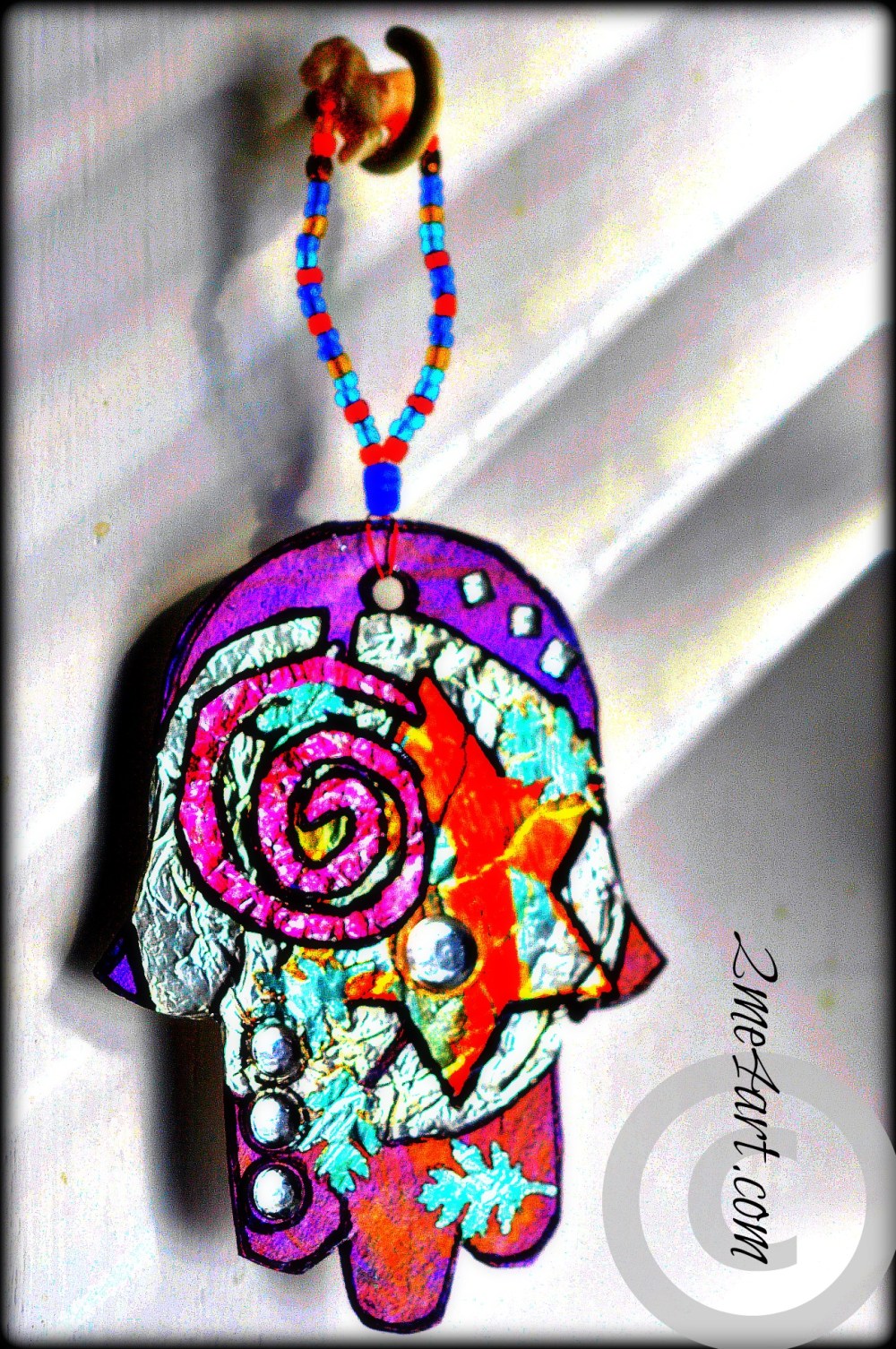 tin foil & sharpie Hamsa