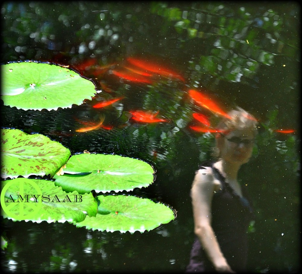 portait of my daughter with some koi in her hair
