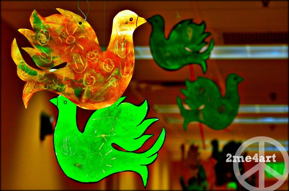 Peace art project for kids...