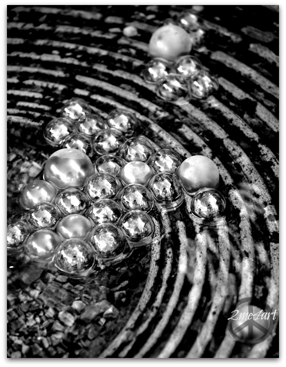 birdbath full of balls