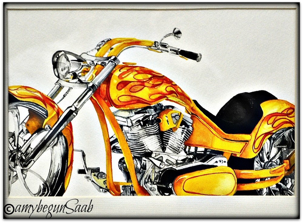 my watercolor motorcycle