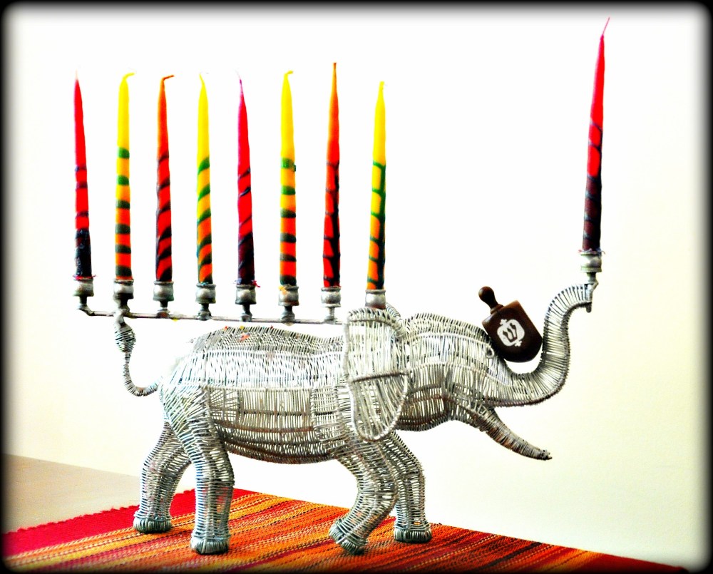 I found the right color candles on my teenage daughter's Menorah. Roll tide.