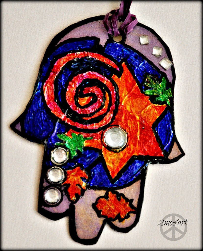 Hamsa is hung or worn to protect one from the evil eye.  Many scholars believe the Hamsa predates both Judaism & Islam. 