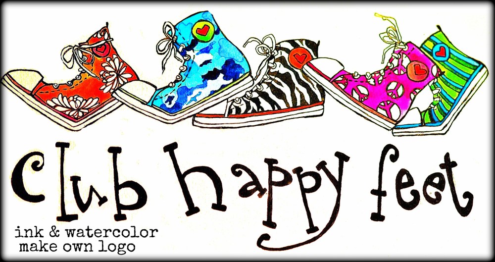 a commission for the Mercedes marathon for children to wear as tee shirts.  ink & watercolor