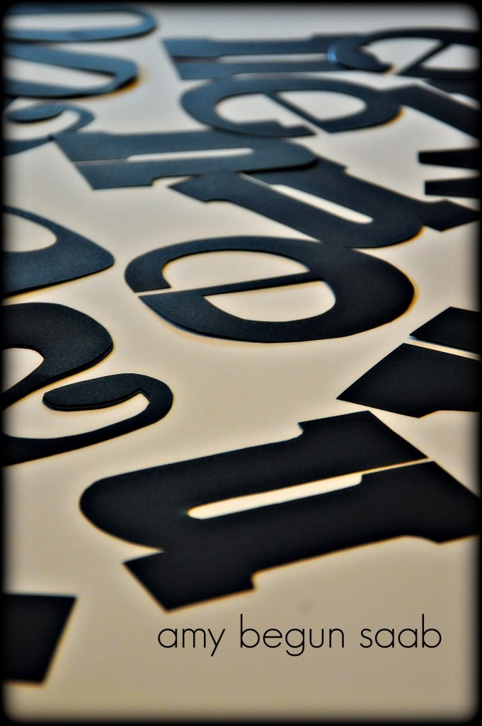 letters from the ground.