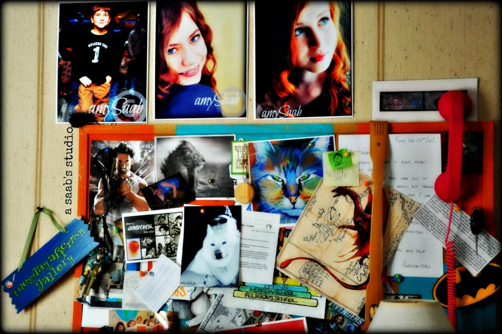 my life on a bulletin board