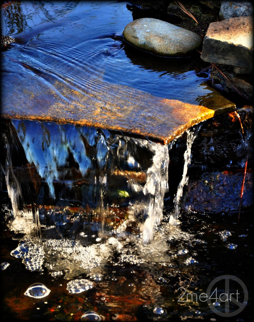 broken tile makes a great water fountain piece for your pond