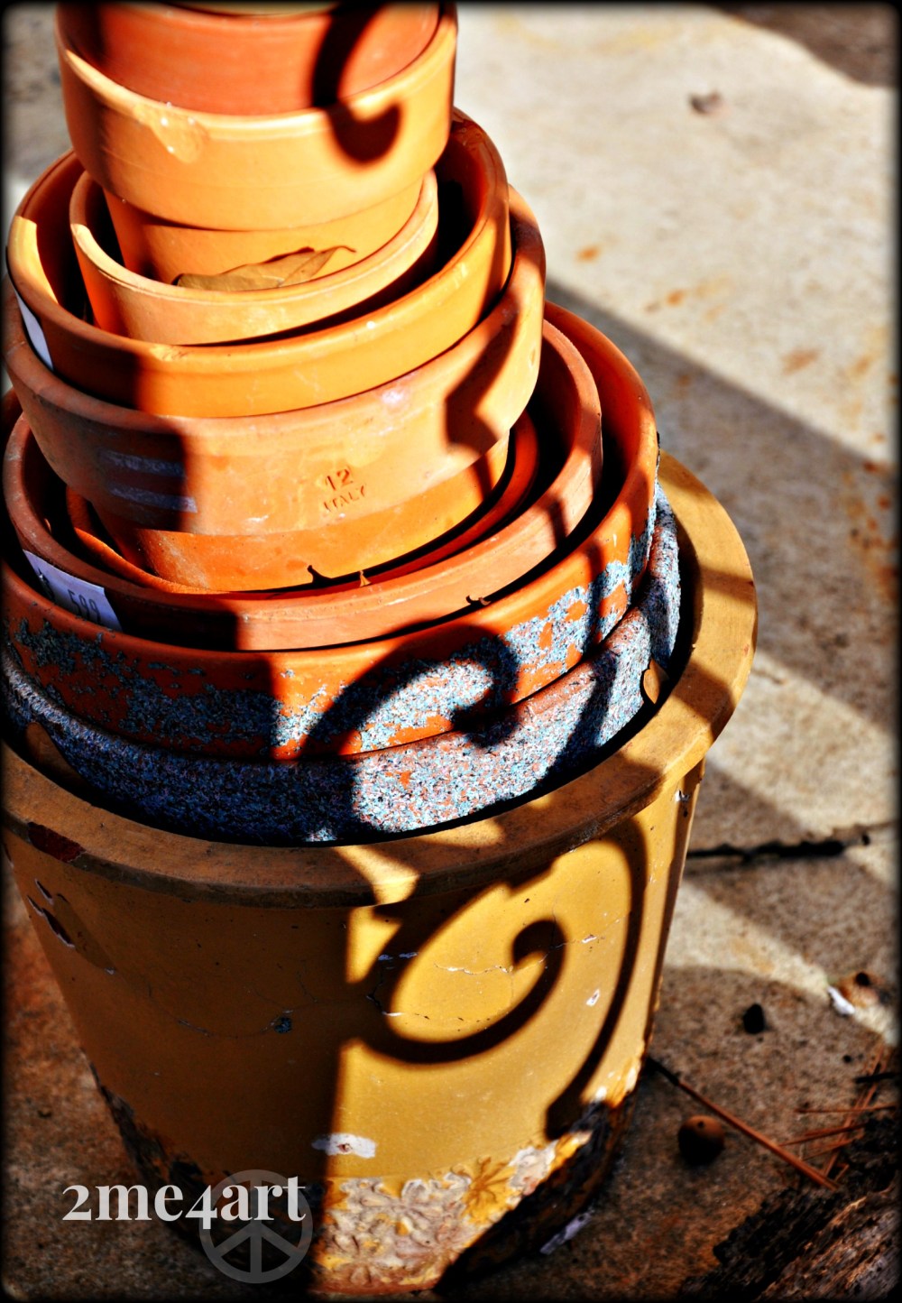 shadow painted pottery