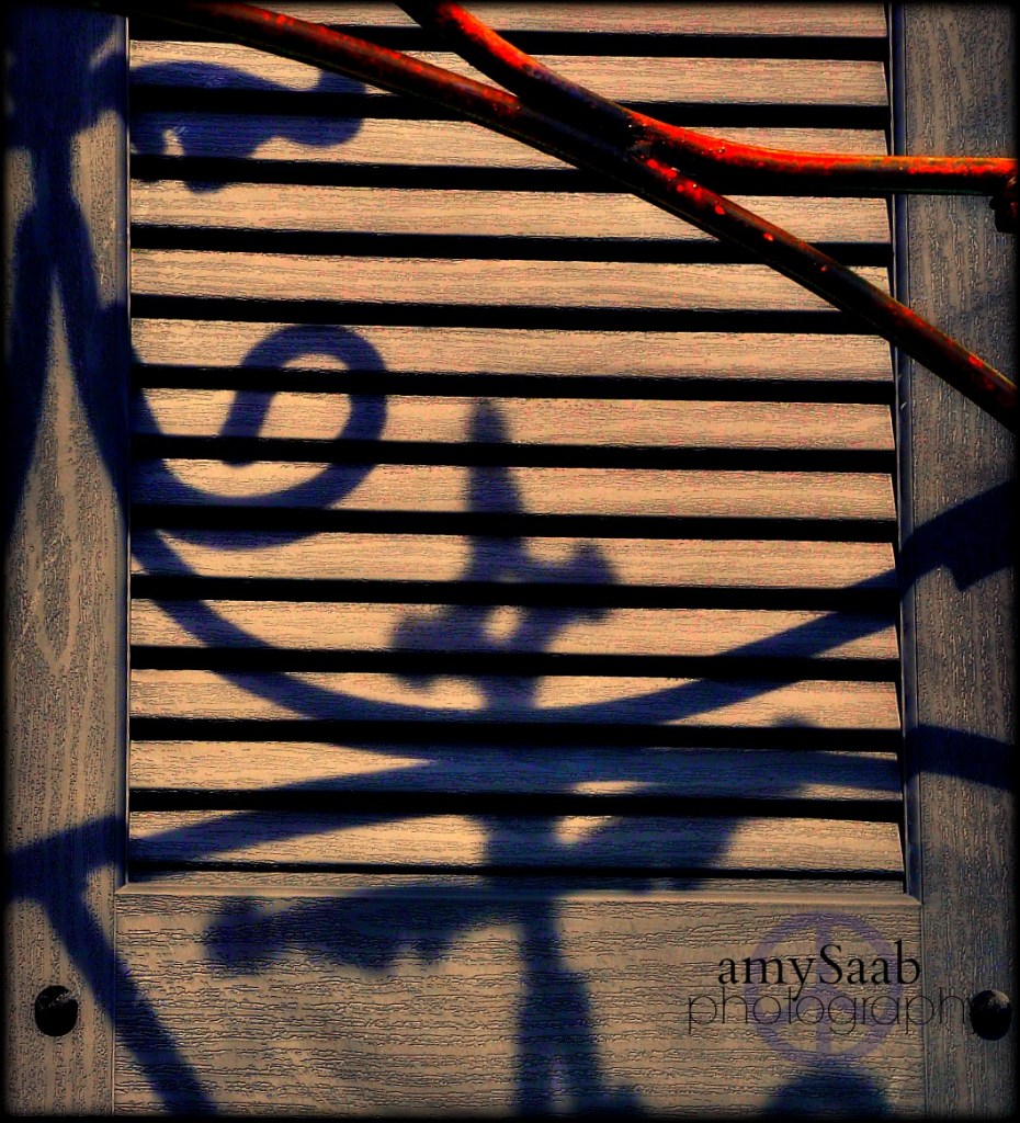 beautiful shutter with the scroll work before it