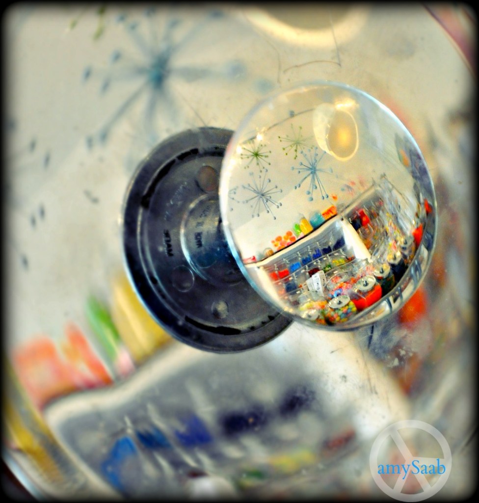 reflected onto a circle the size of a half dollar…