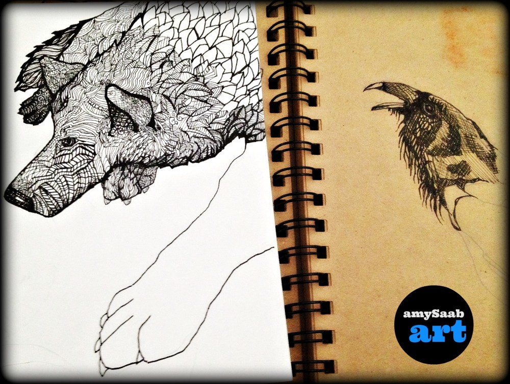 this is experiments of mine in my sketch book