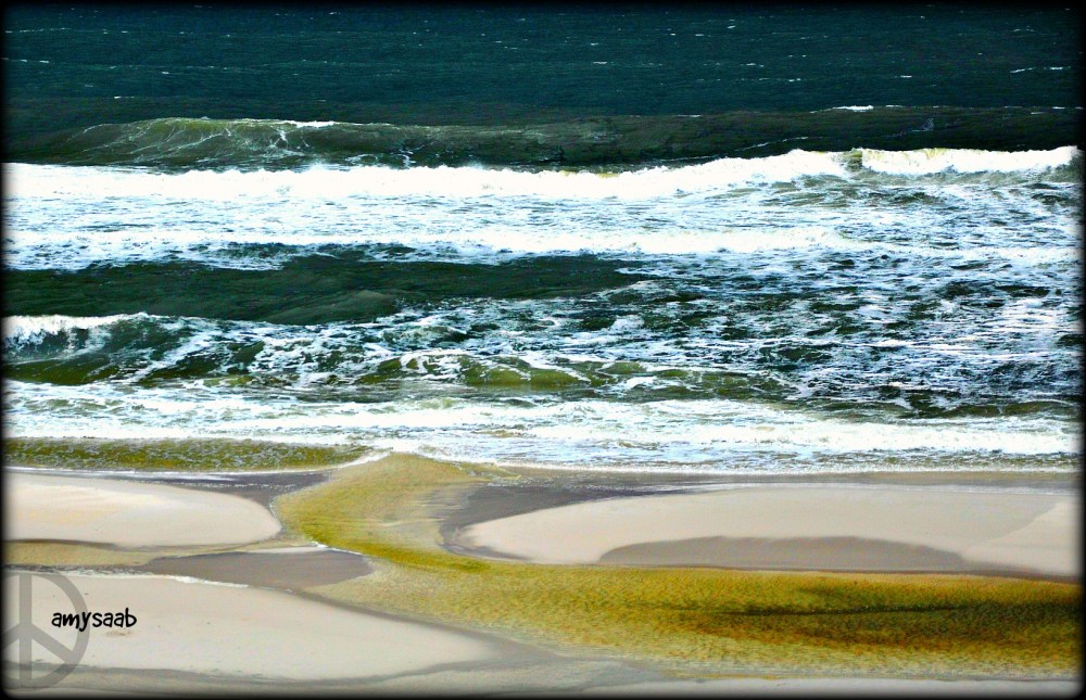 view from the balcony at Gulf Shores, Alabama. We left the Ocean to rage on alone.