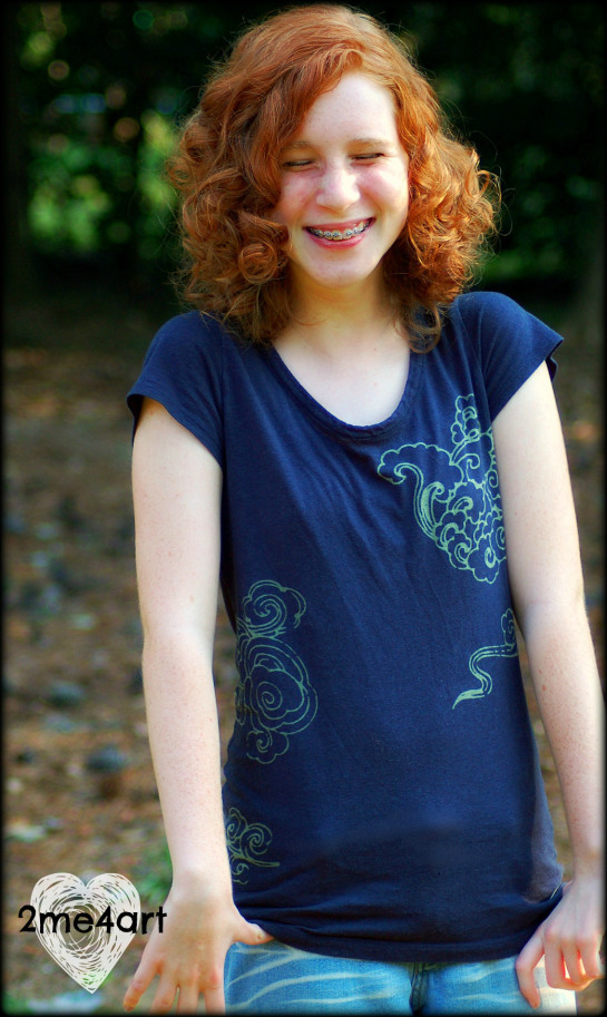 My daughter's picture for Temple bulletin announcing her Bat Mitzvah